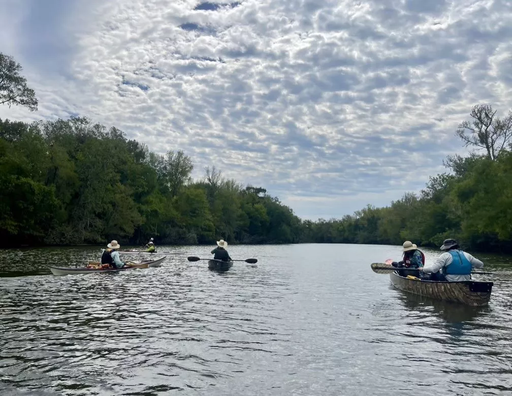 heading down Pickett's Bayou