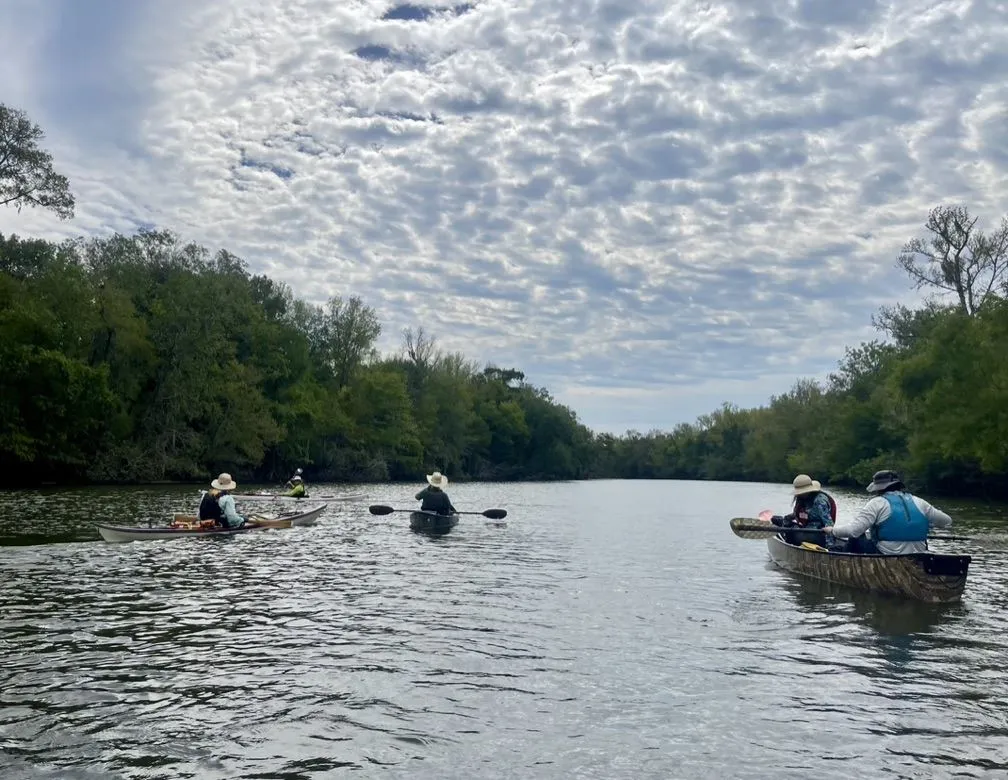 heading down Pickett's Bayou