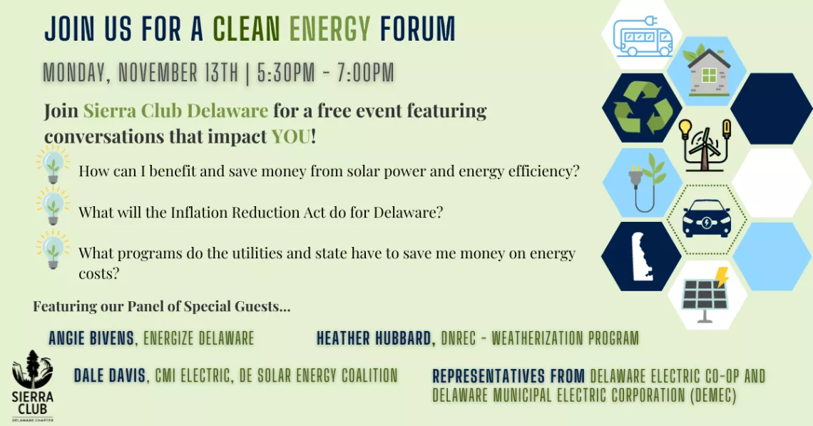 clean energy for all forum on November 13th at 5:30 on Zoom