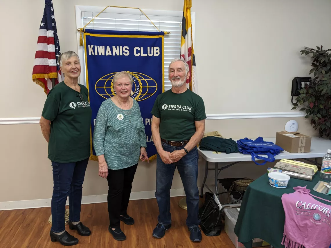 Presenting plastic-reduction and composting tips to local Kiwanis Club