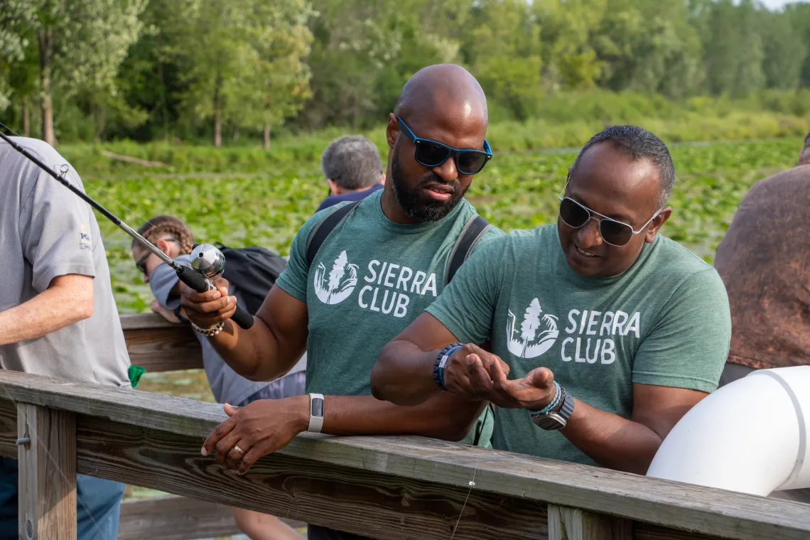 Two men fish in Minnesota.