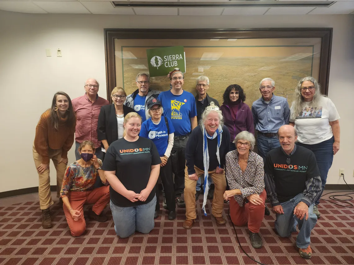 Sierra Club members at Minneapolis City Hall to support the Minneapolis Climate Equity Plan