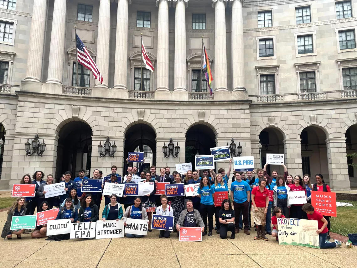 Sierra club and partners at EPA comment delivery event