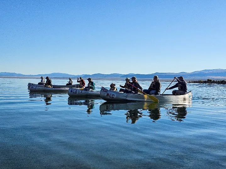 Canoes on Mono Lake