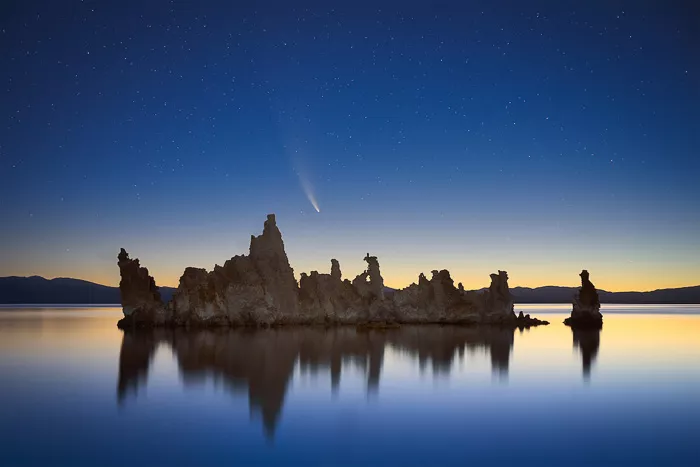 Neowise comet Mono Lake