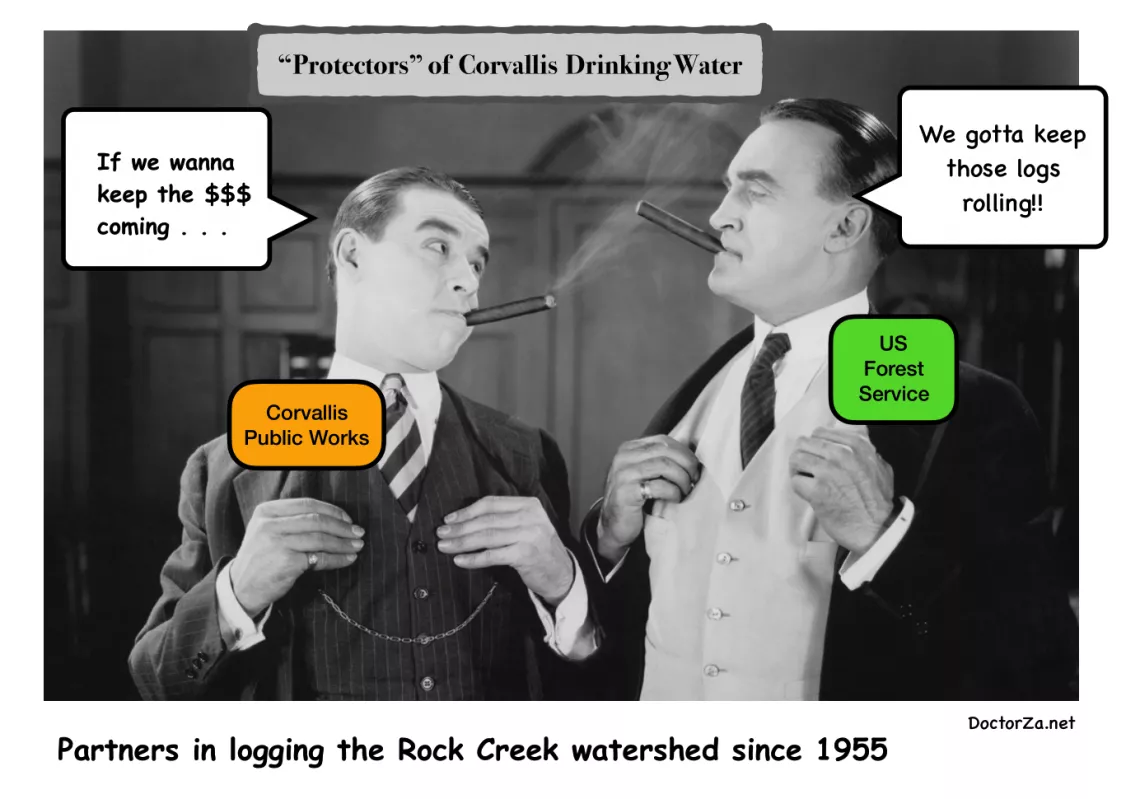 An old black and white photo of two men in tuxedos smoking cigars with present-day text bubbles added to represent their conversation.