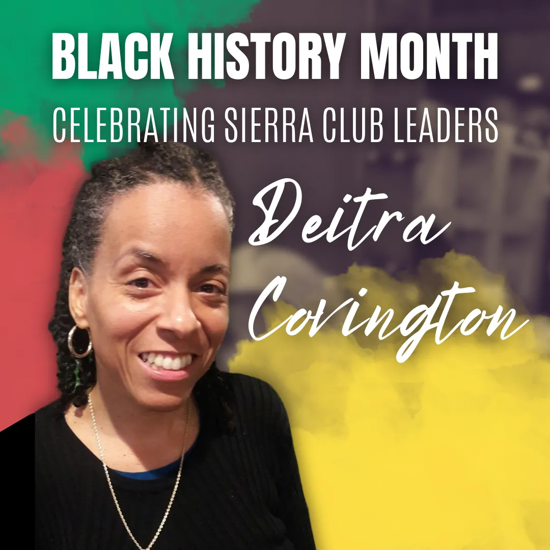 Photo of deitra covington with colorful background