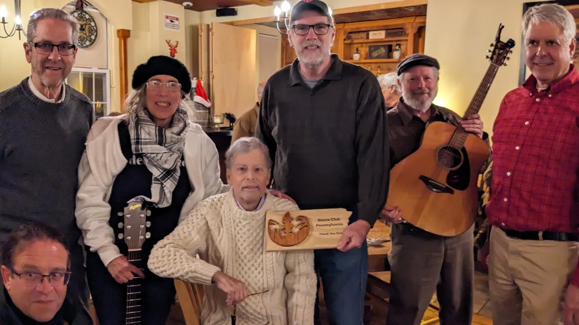 Don Miles and a group of Club volunteers