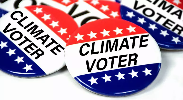 Climate voter button
