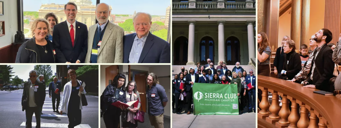 multiple photo collage of lobby day 2023 participants