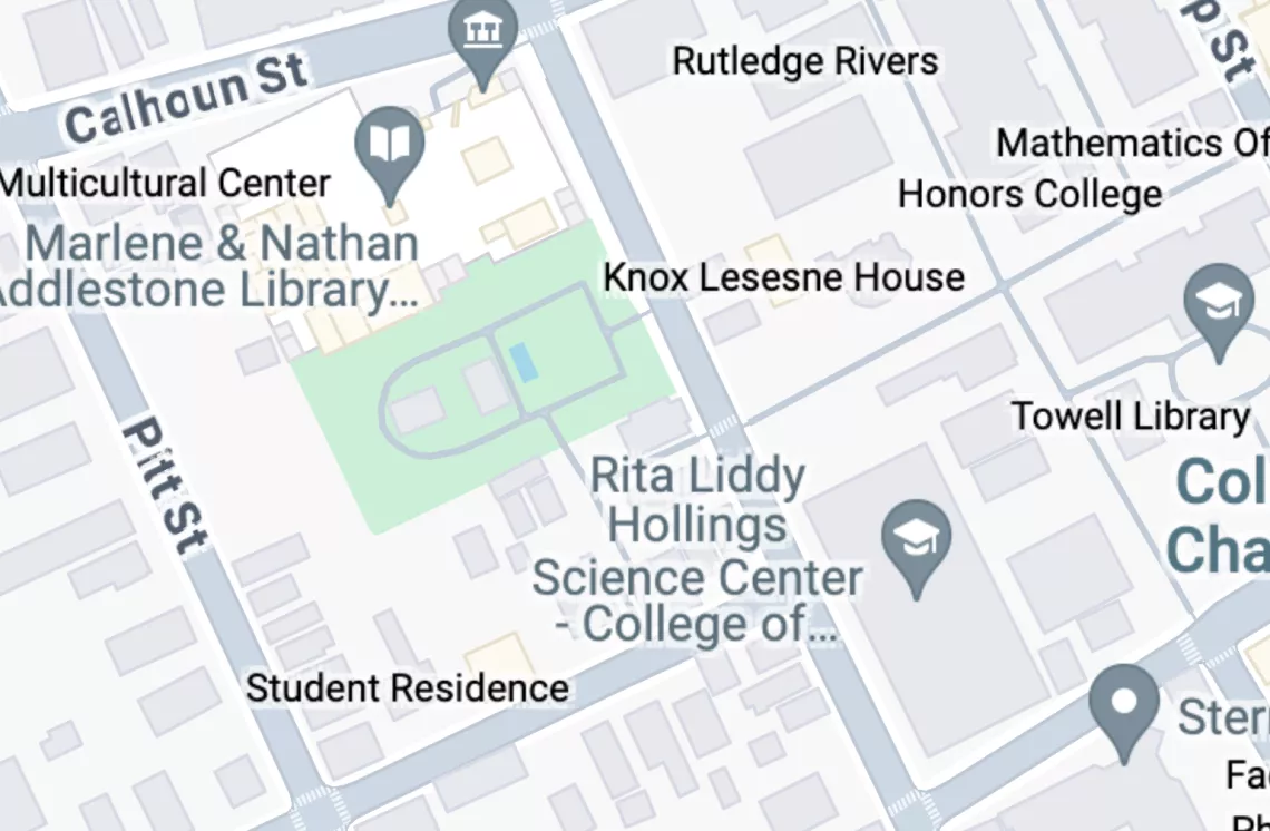 Location of Rita Hollings Building