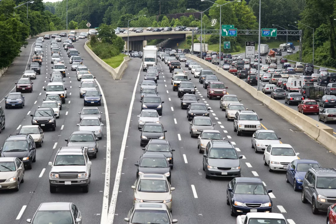 Traffic on DC Beltway