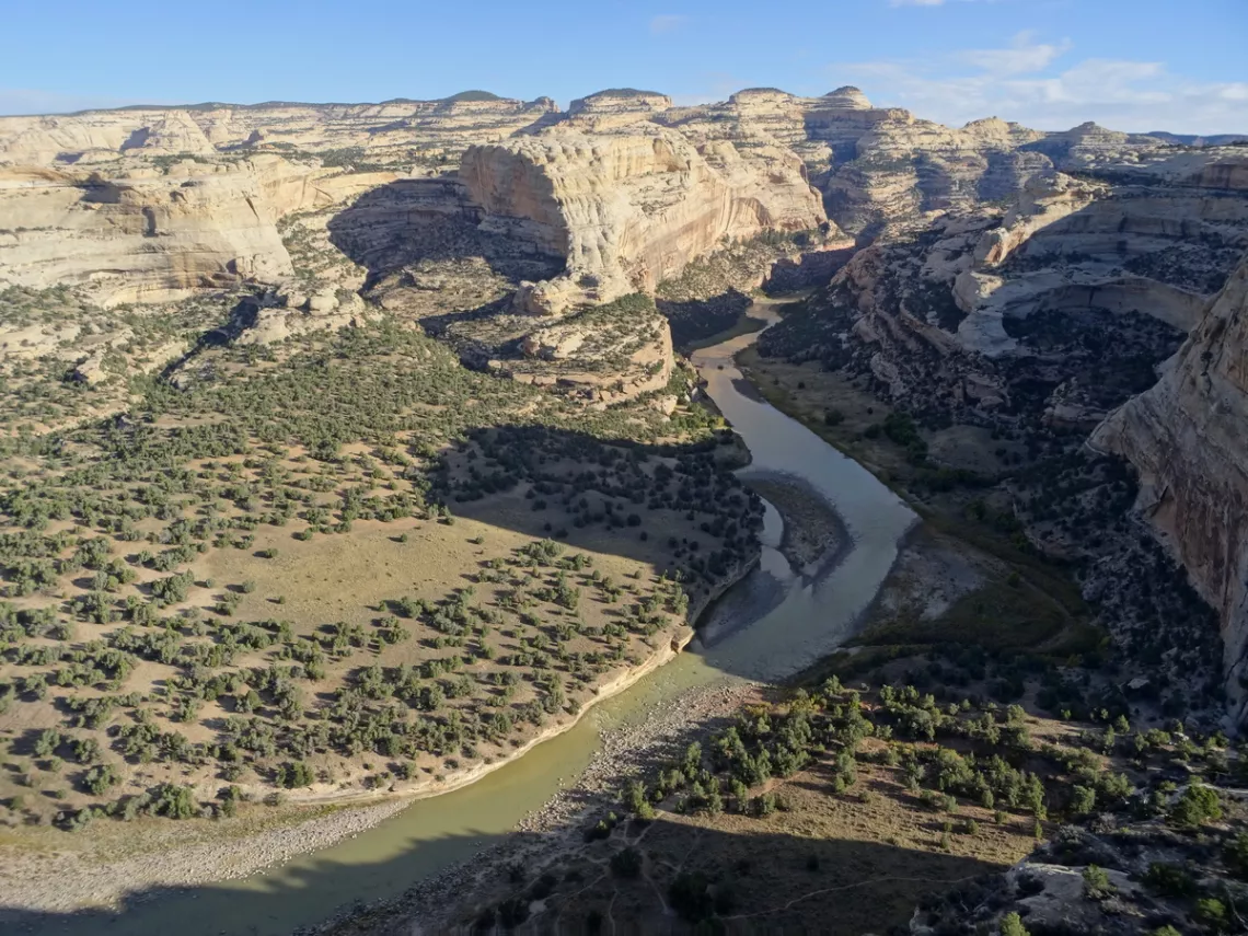 Looking north across Yampa River from Wagon Wheel Point overlook