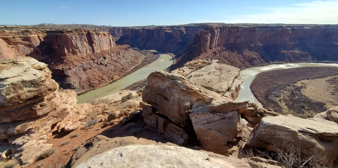 Bowknot Bend of the Green in the San Rafael Desert, Utah