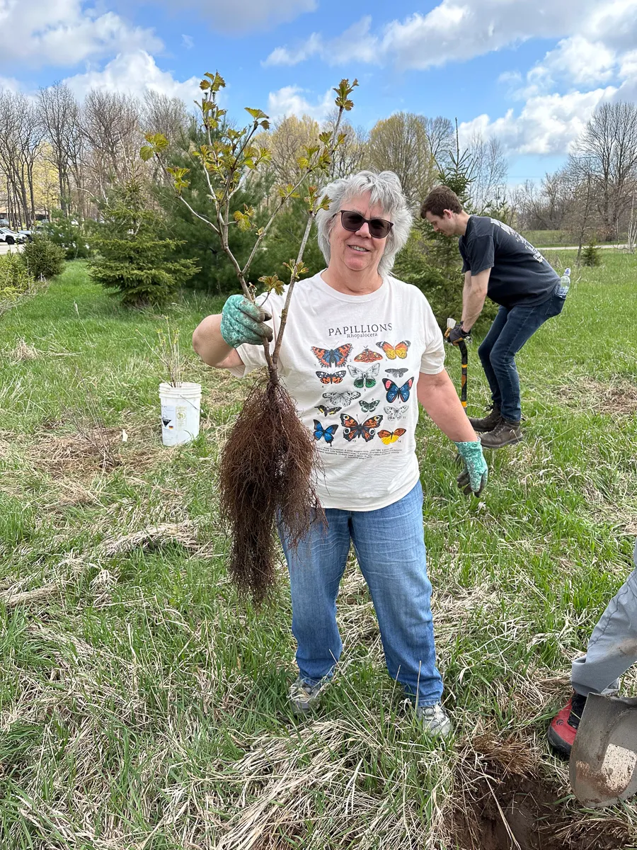 Jo with tree