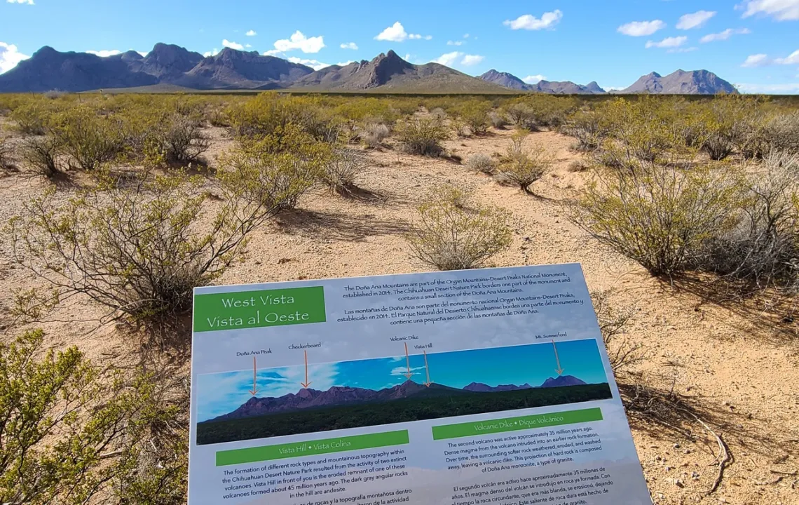 Looking southwest from Chihuahuan Desert Nature Park