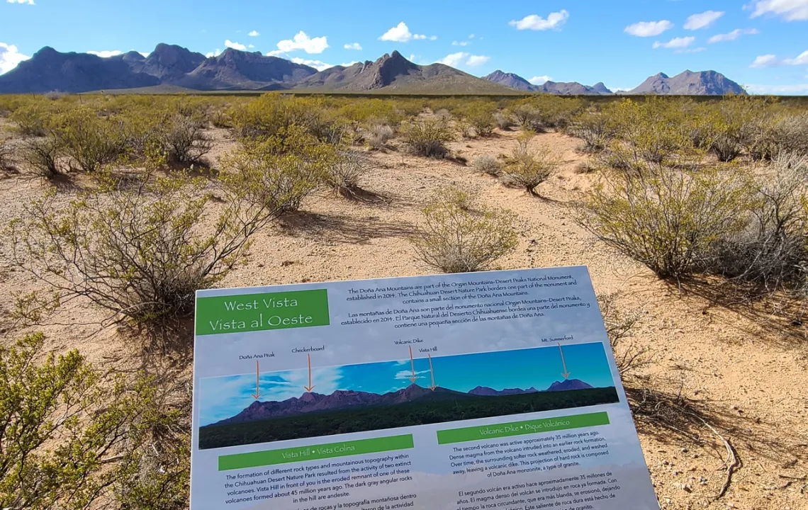 Looking southwest from Chihuahuan Desert Nature Park