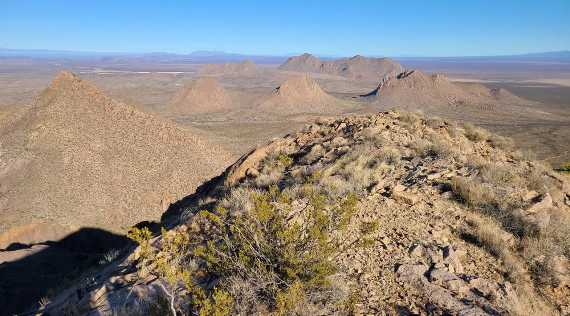 Looking north across the summit of Doña Ana Peak