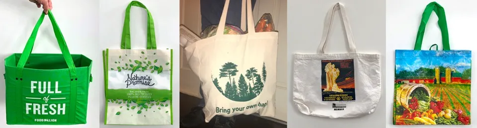 Types of resuable bags