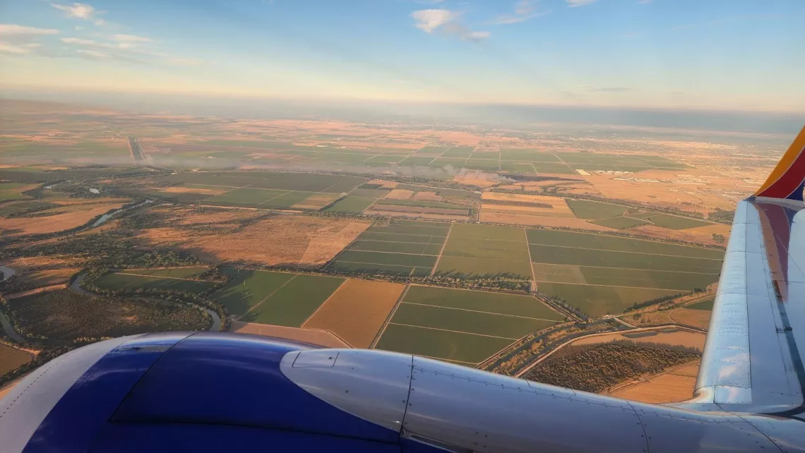 view from plane window