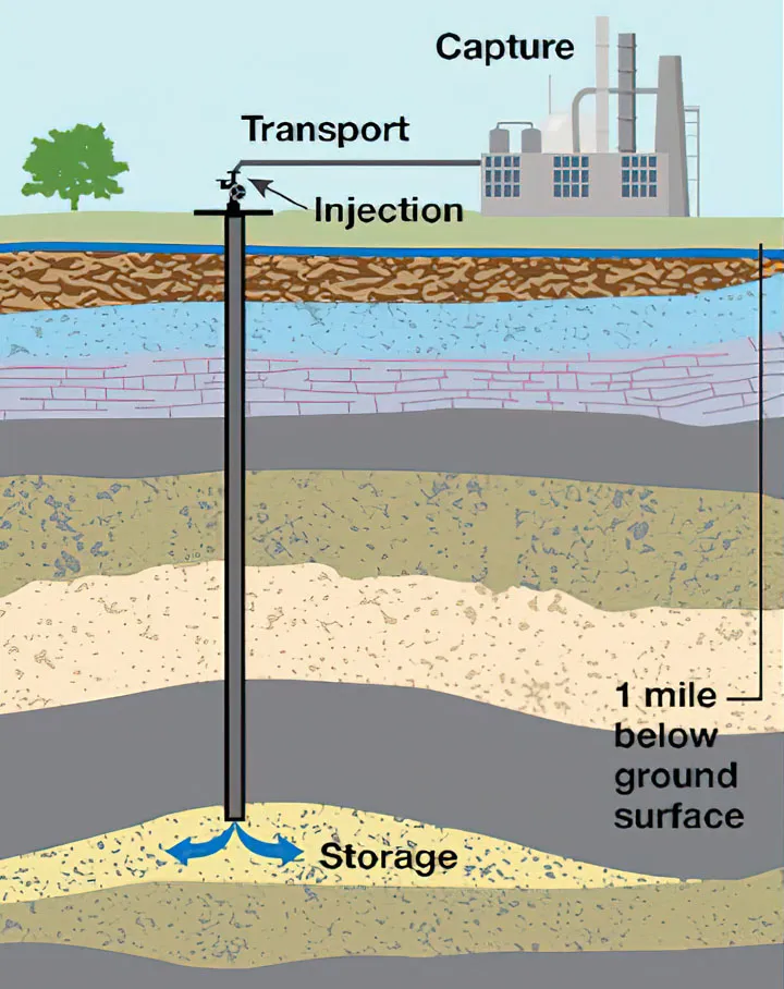 CO2 Class VI CO2 well illustration