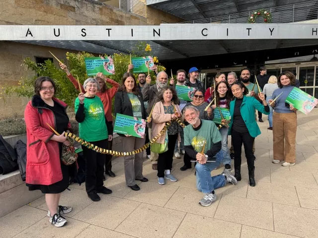 organizers outside of austin city council