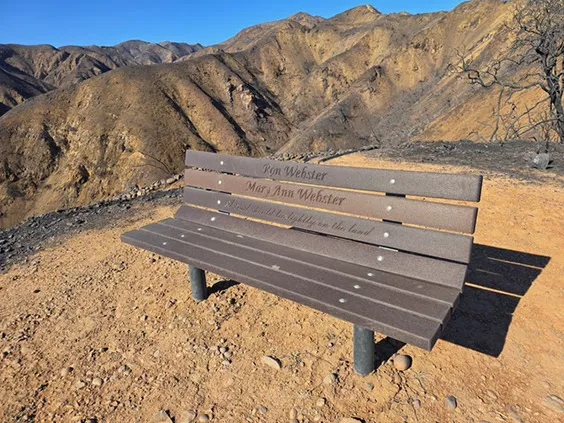 Ron and Mary Ann's memorial bench
