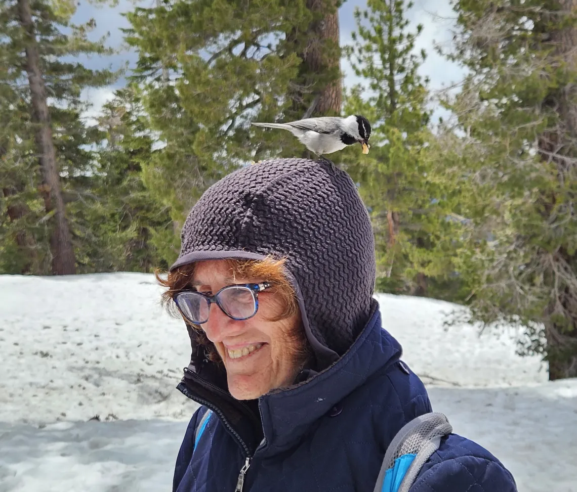 Bina with Chickadee