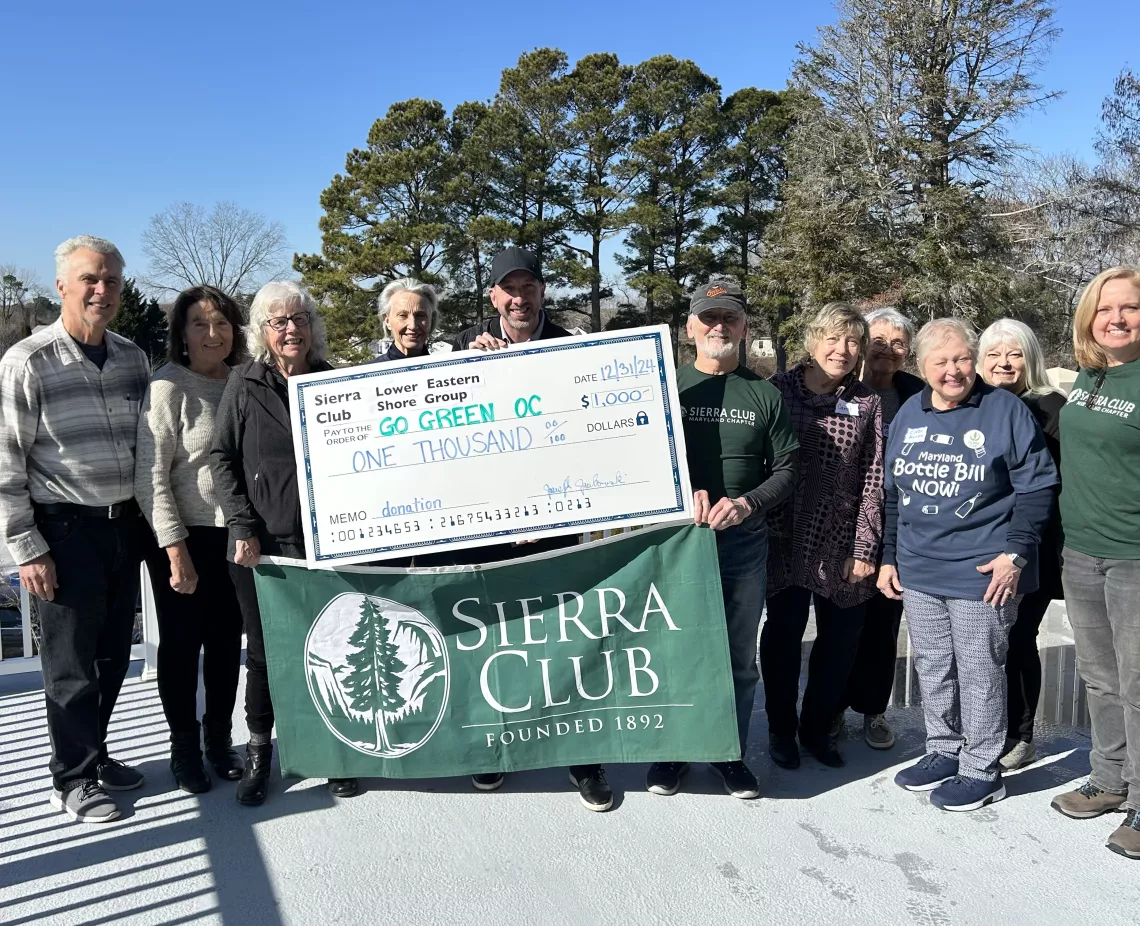 Lower Eastern Shore donation to Go Green OC