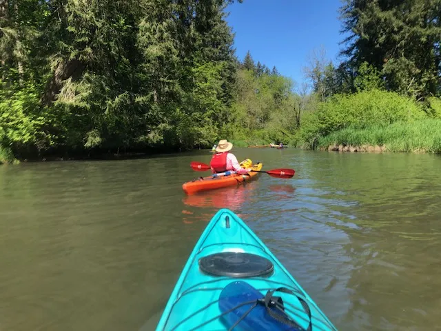 Loo Wit Kayakers by Christine Hartman