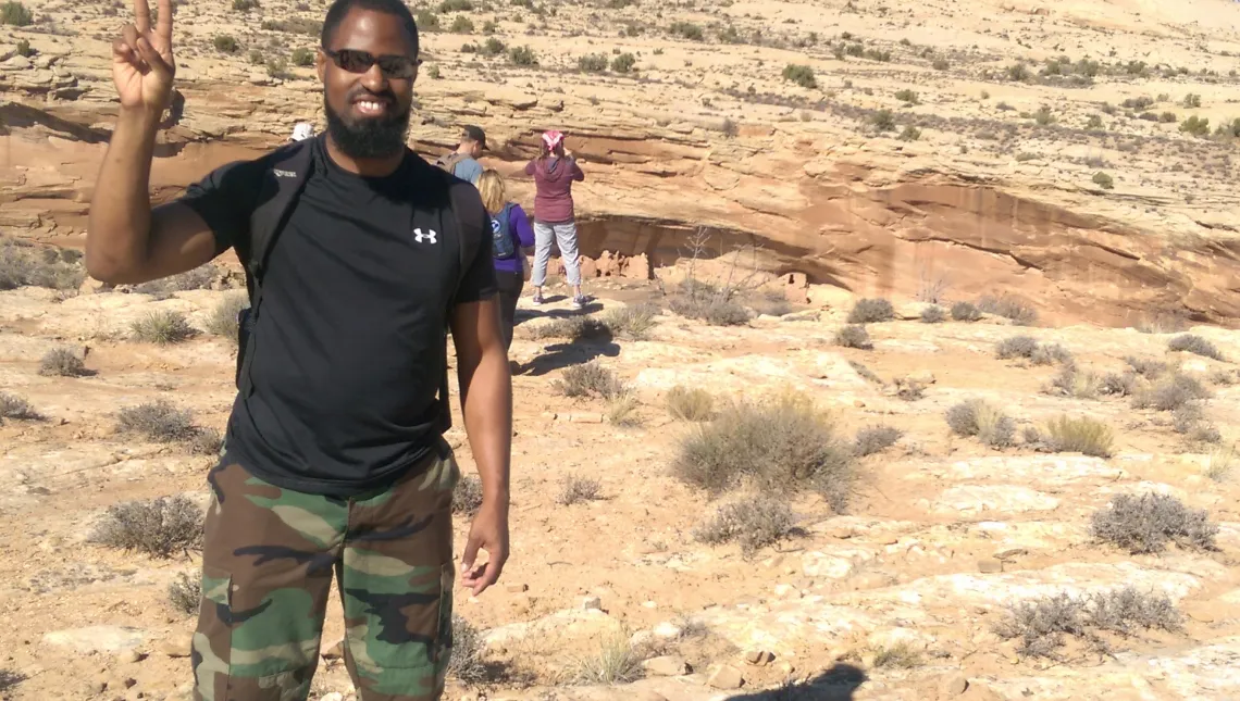 Lornett Vestal at 2016 Veterans Sweat with the Dine Nation at Bears Ears National Monument
