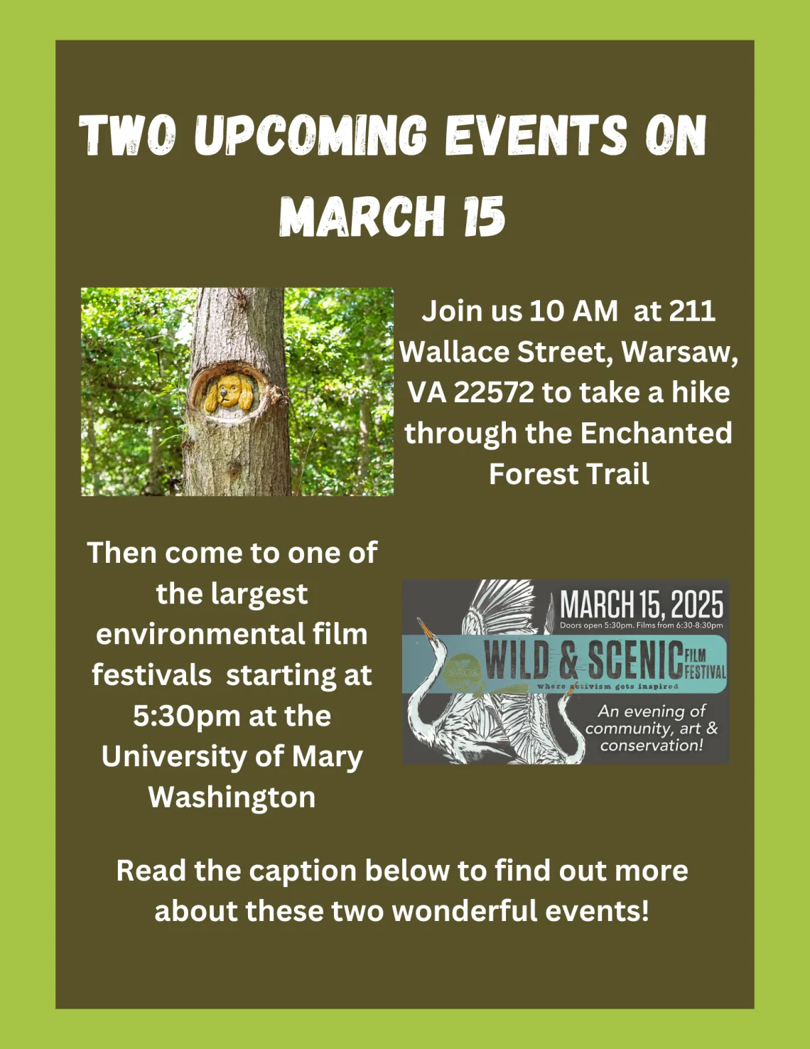 Flyer. The same information can be found in the text below.