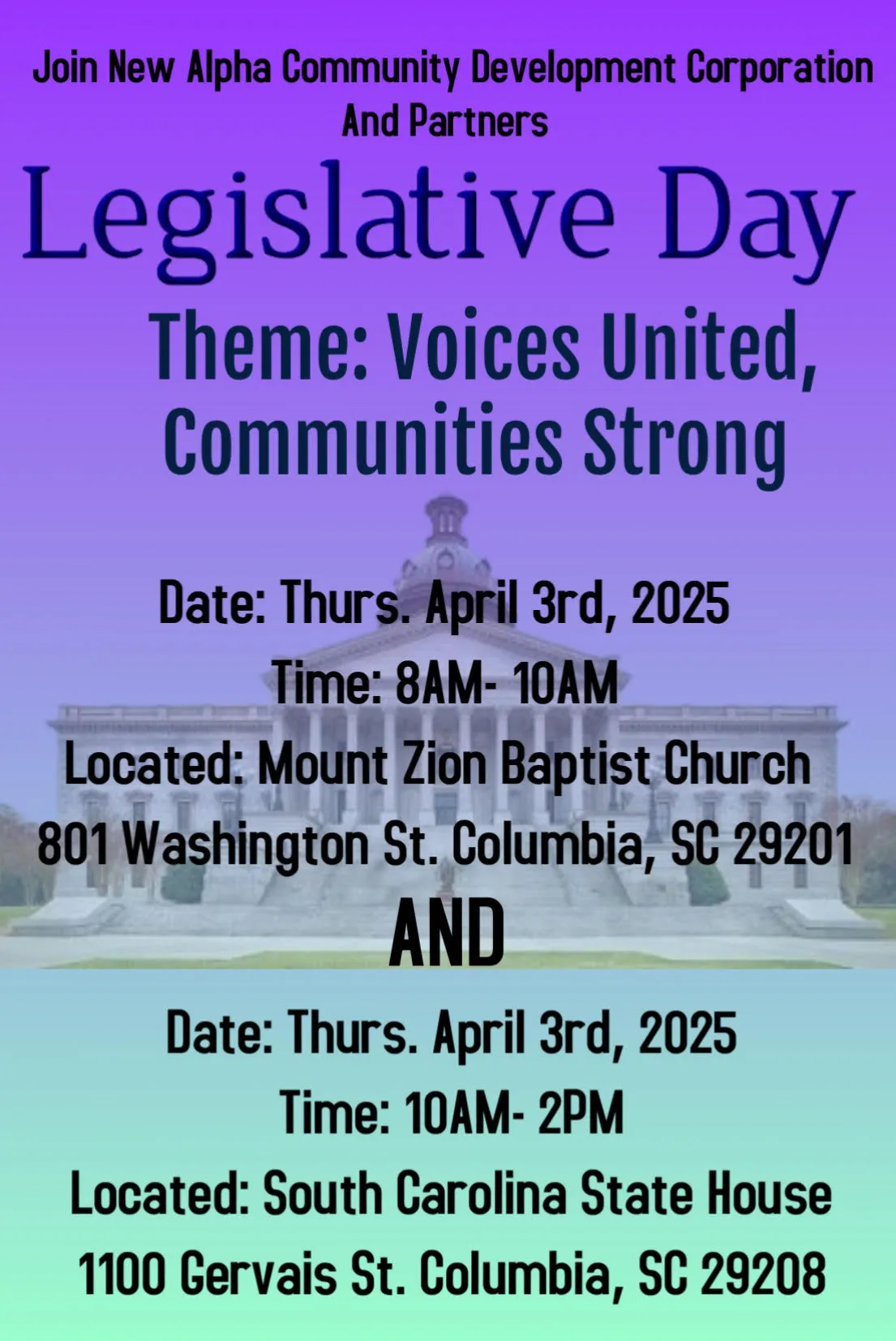Legislative Lobby Day Flyer (2025)