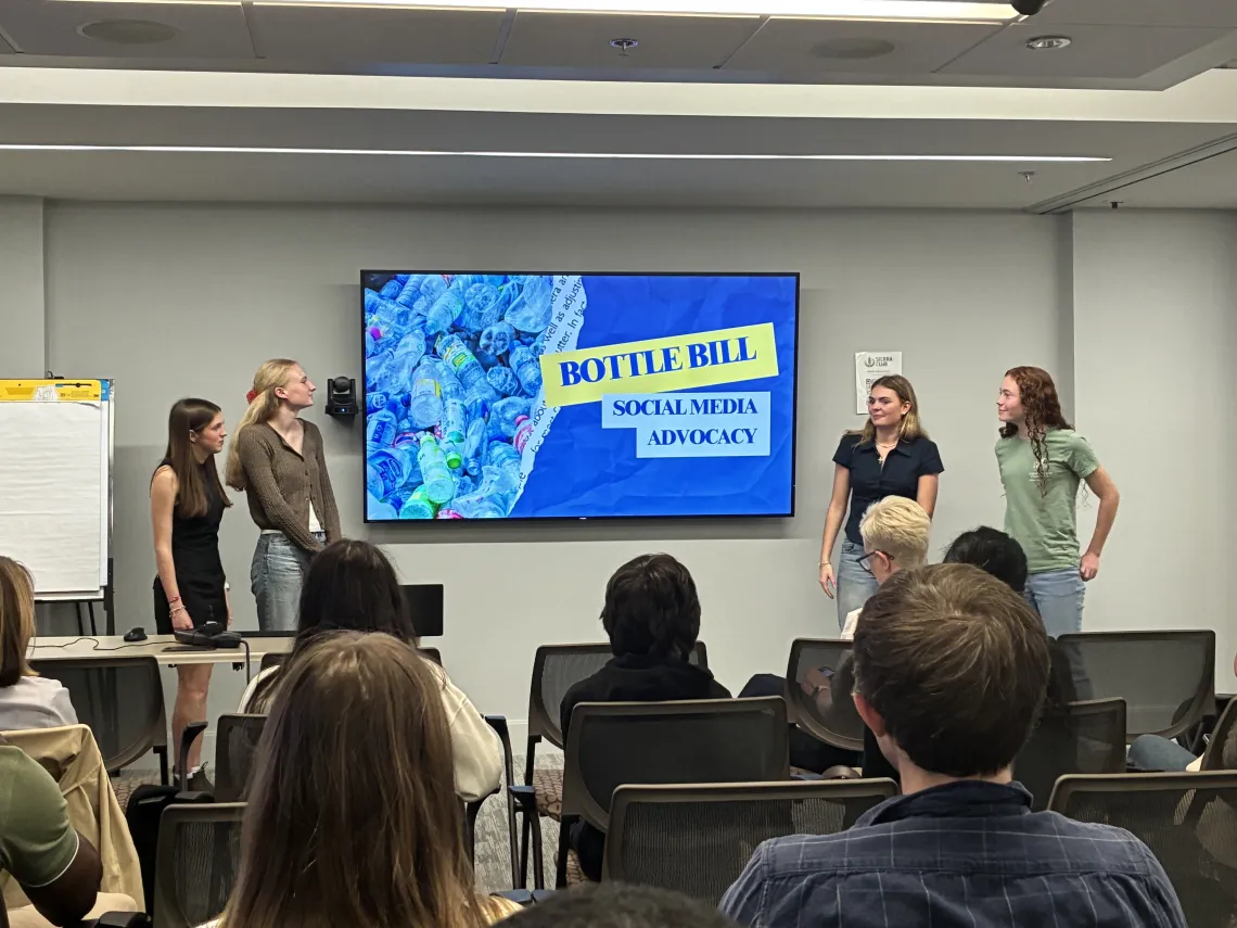 Students present about D.C.'s Bottle Bill
