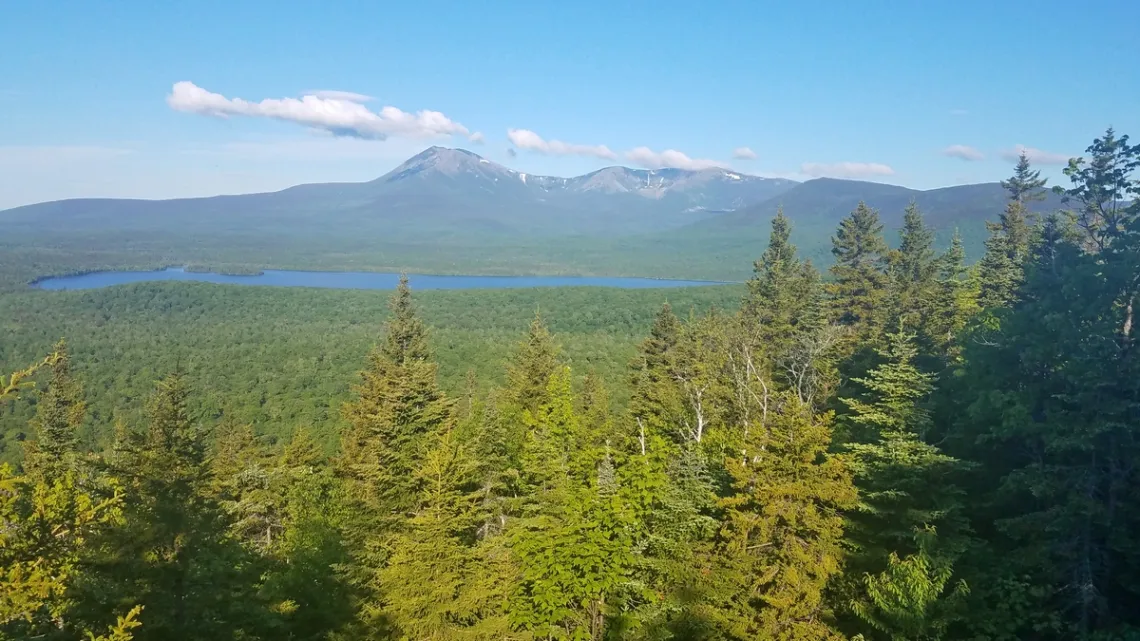 Mount Katahdin with Baxter Peak left