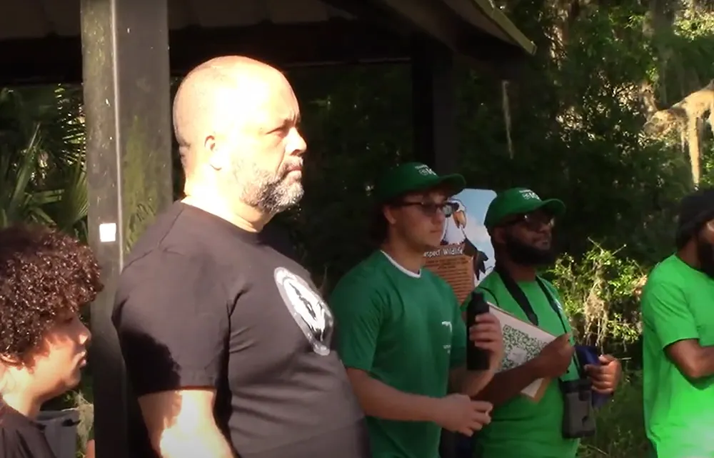 Ben Jealous and son on ICO visit to Circle B Bar