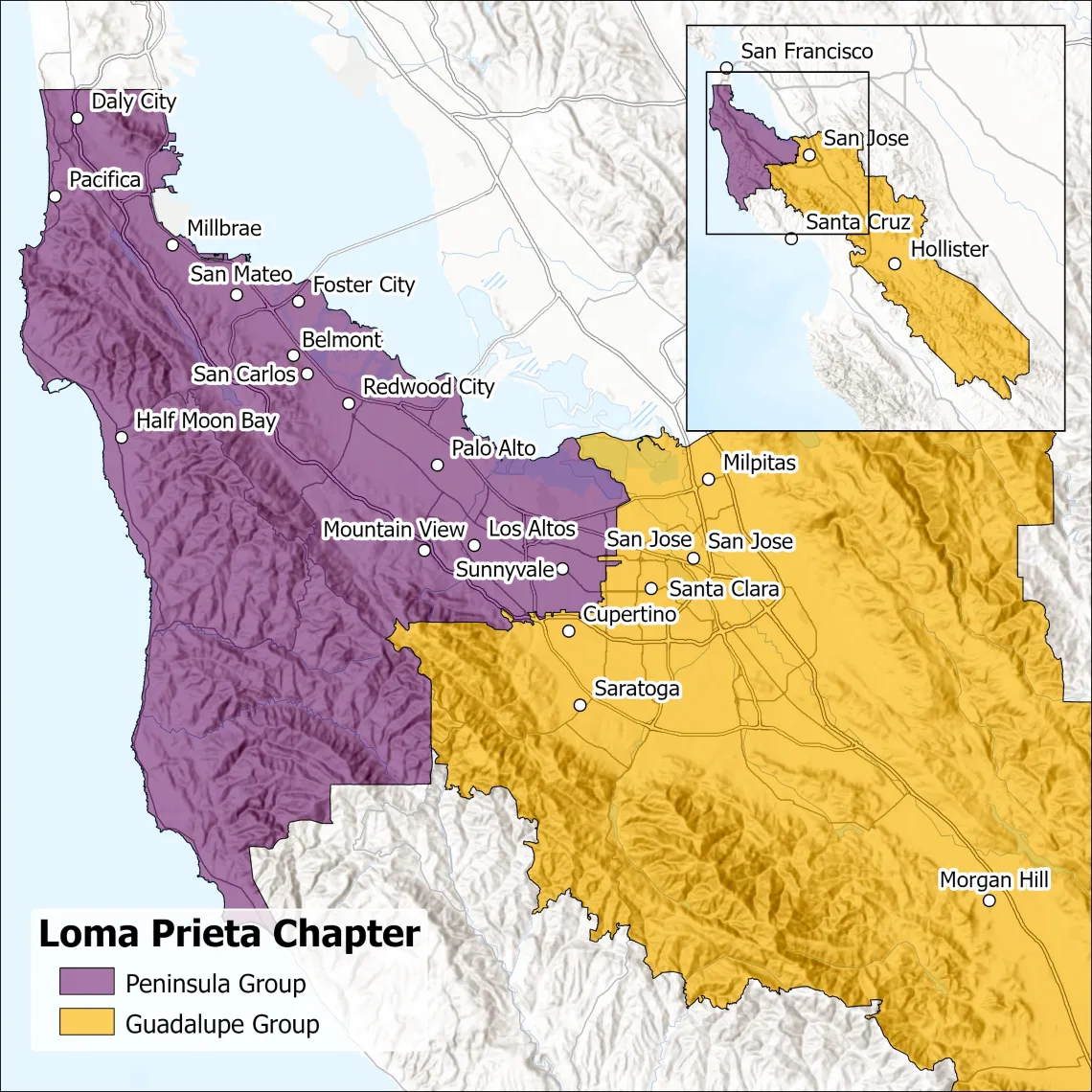 Loma Prieata Chapter Map with Insert