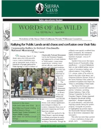 Words of the Wild Cover Page