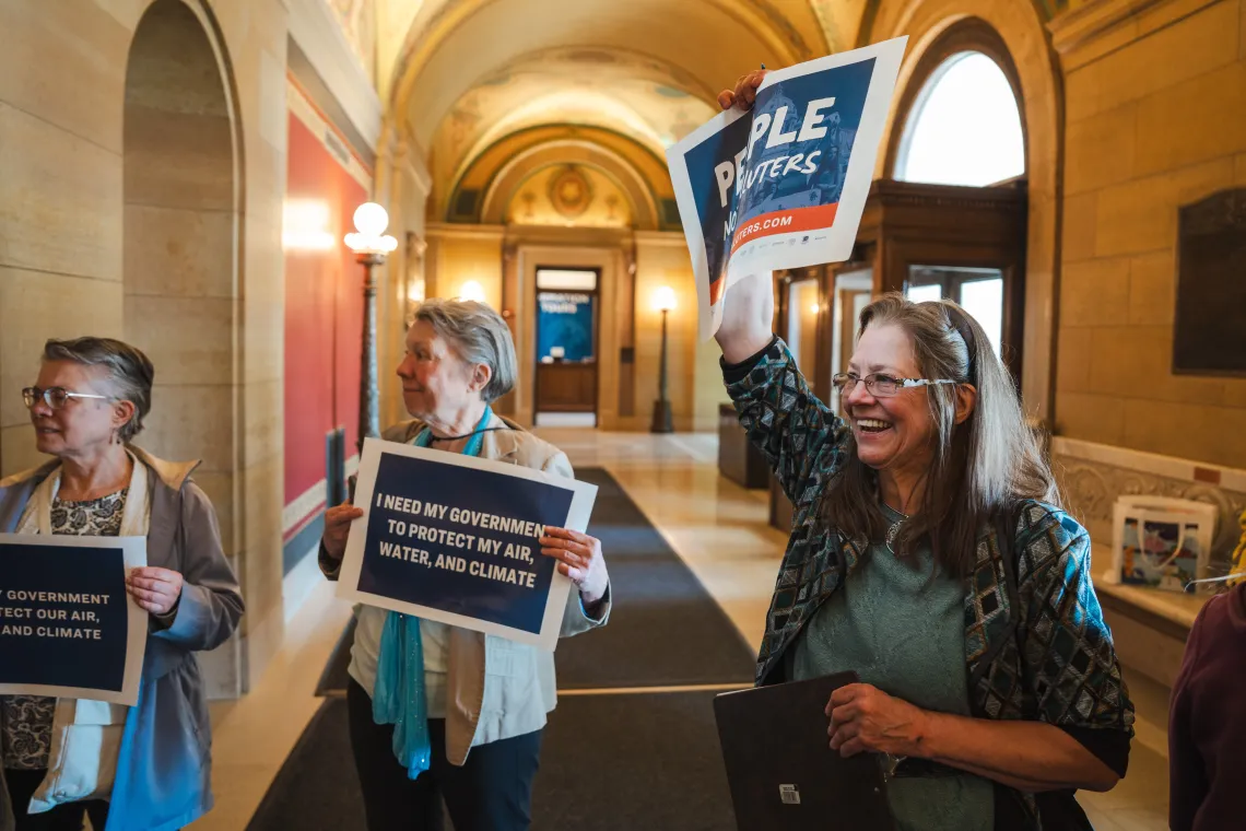 Delivery of 1600+ People Not Polluters petitions to legislative leaders