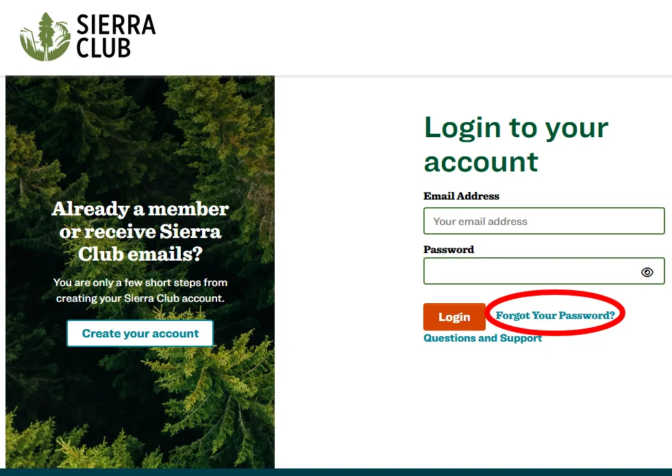 Reset your password
