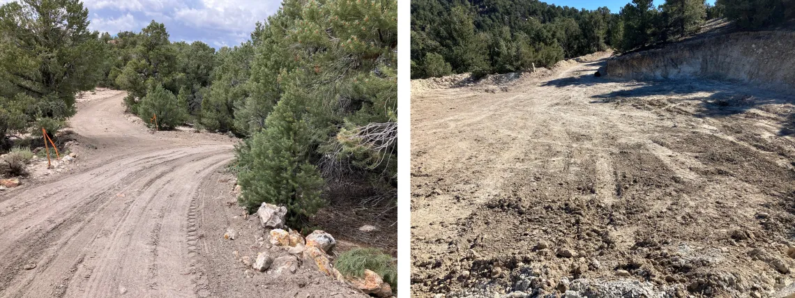 New roads at the Conglomerate Mesa