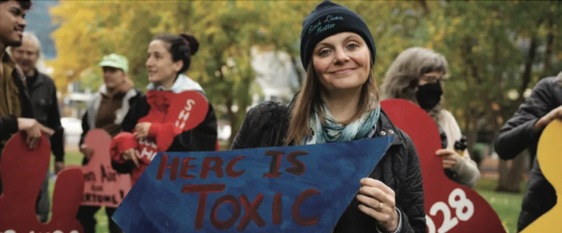 Rally against the HERC trash burner in Oct. 2023 Photo Credit: Devon Young Cupery