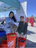 Beach cleanup volunteers at Get Into Your Sanctuary event