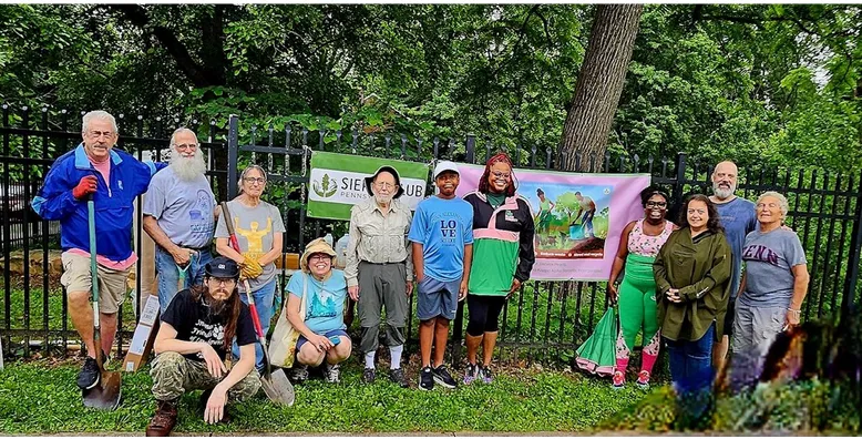 Group of volunteers at a tree planting event