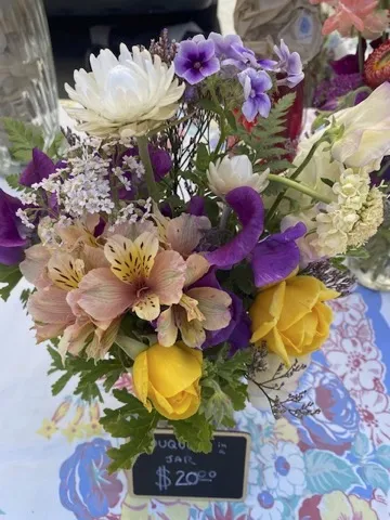 Floral arrangement at Arroyo Grande Farmers Market