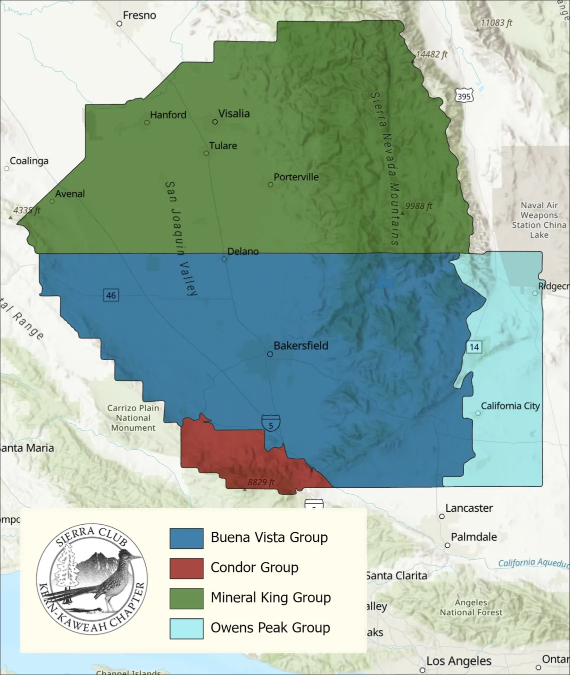 Kern-Keweah Chapter Map