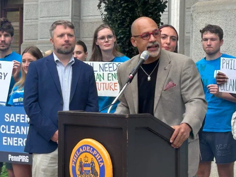 Chris Rabb at rally