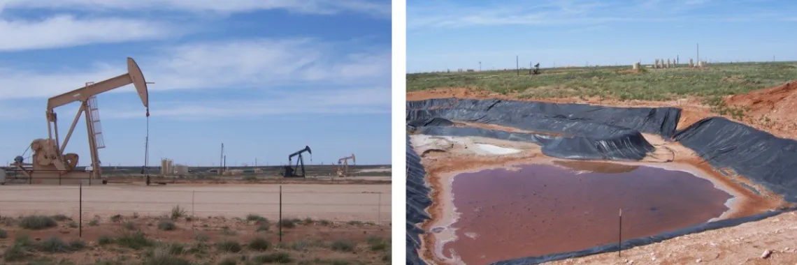 An oil rig on public lands. 