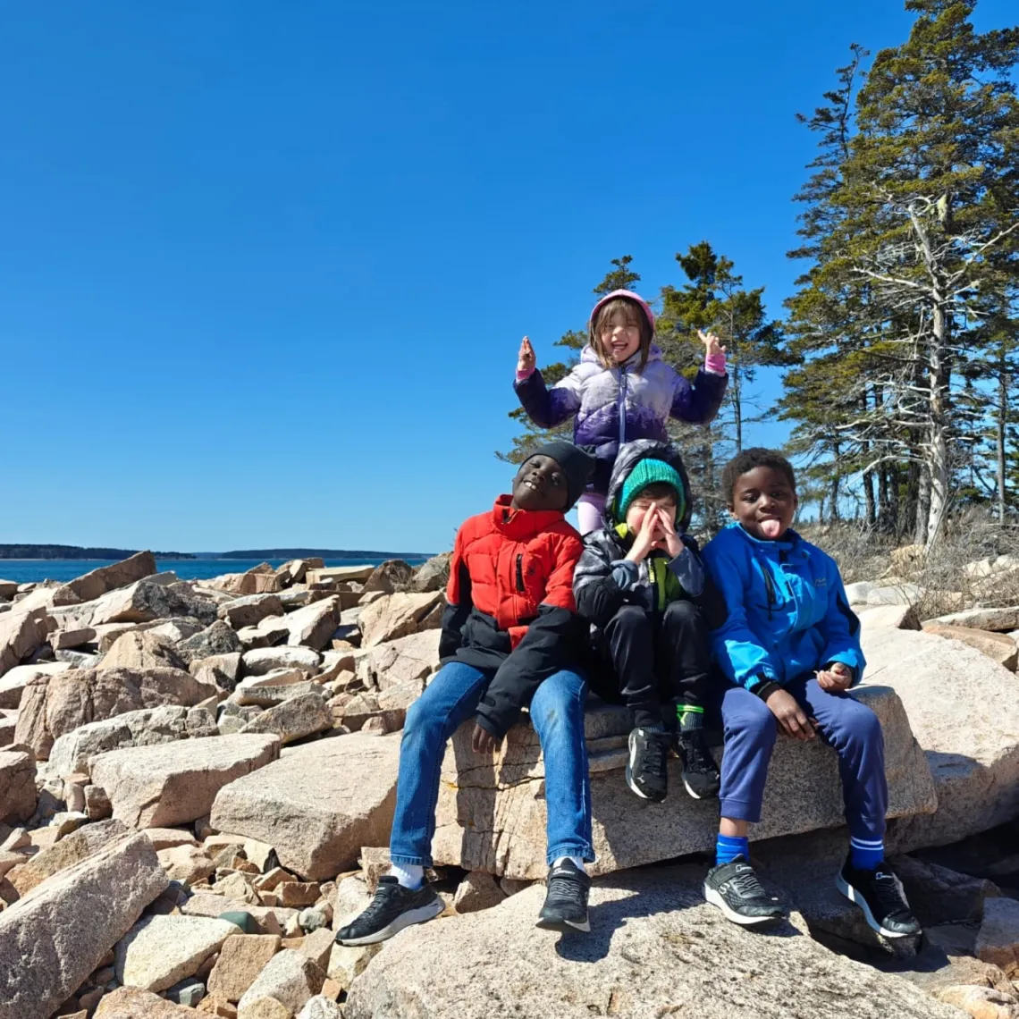 Exploring the tidepools in Acadia National Park in Maine.