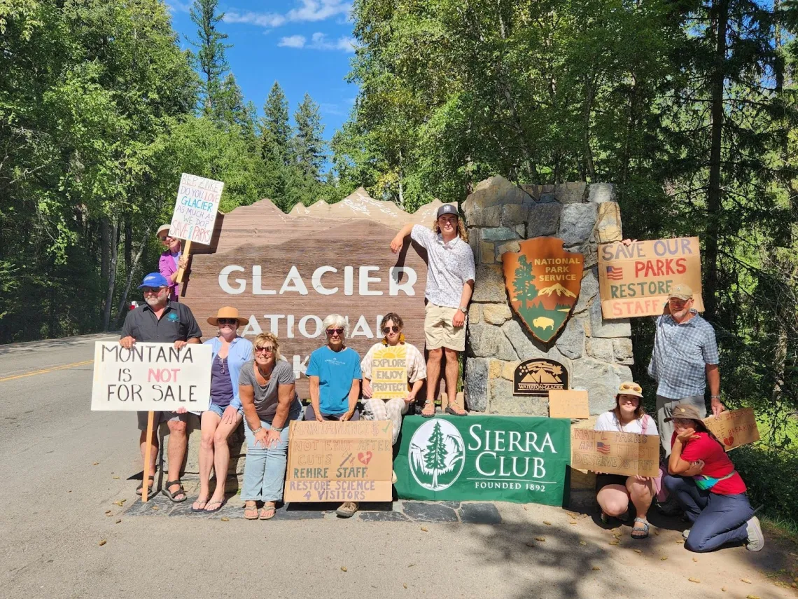 Demonstration at Glacier National Park